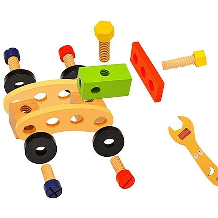 大工さん 知育玩具 3歳 木製 木のおもちゃ 名入れ 名前入り 知育おもちゃ 大工道具 工具（大工の道具セット）｜y-craftgrain｜06
