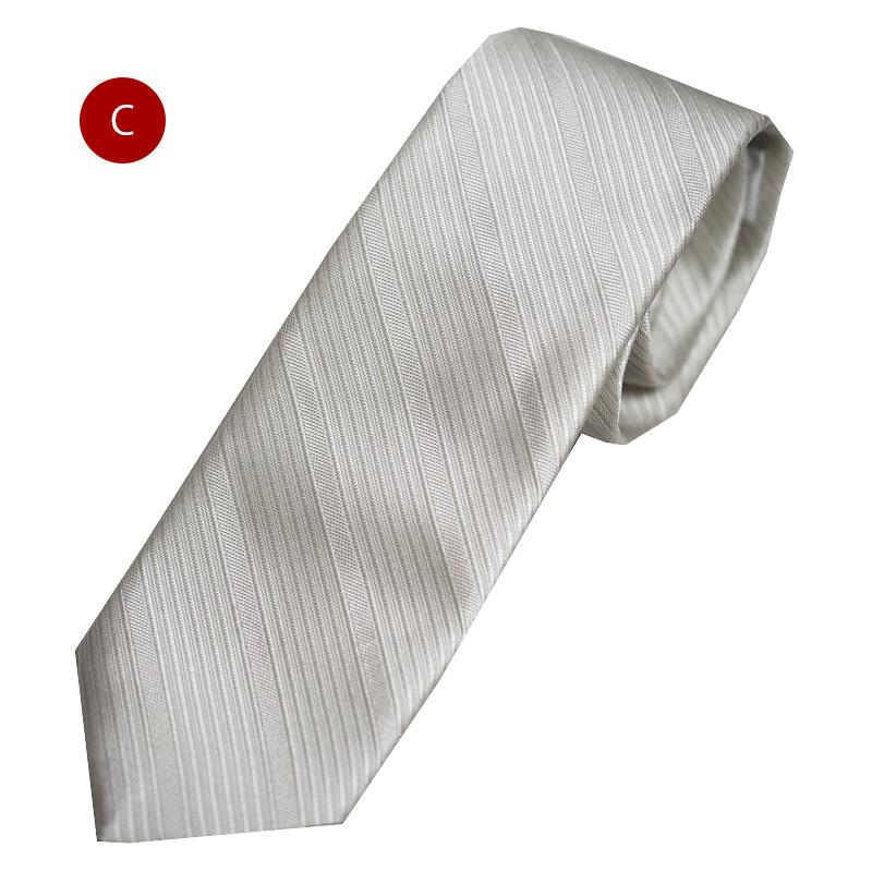 【未使用級】シャネル　ネクタイ　シルバー　ナロータイ　ハイブランド　高級シルク M142024001-1_01e86664-39e0-