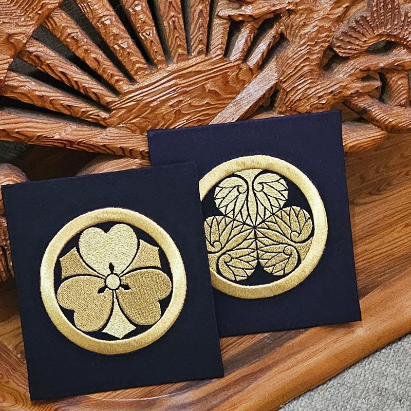 家紋 家紋額 刺繍 インテリア 京都 色紙 ミニサイズ プレゼント : 0