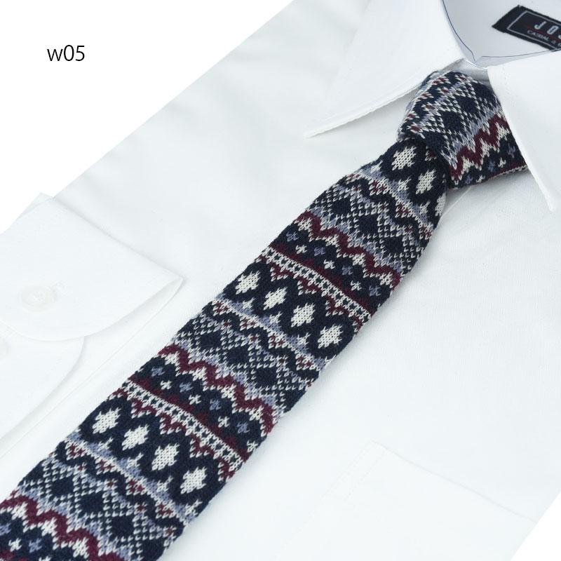 シルクニットタイ ウール ニット ウォームビズ 人気のボーダー 秋冬も