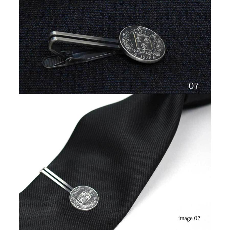 ネクタイピン おしゃれ コイン ユニーク タイバー 日本製 シルバー