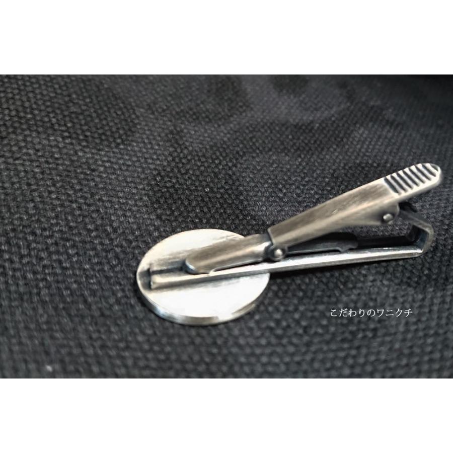 ネクタイピン おしゃれ コイン ユニーク タイバー 日本製 シルバー