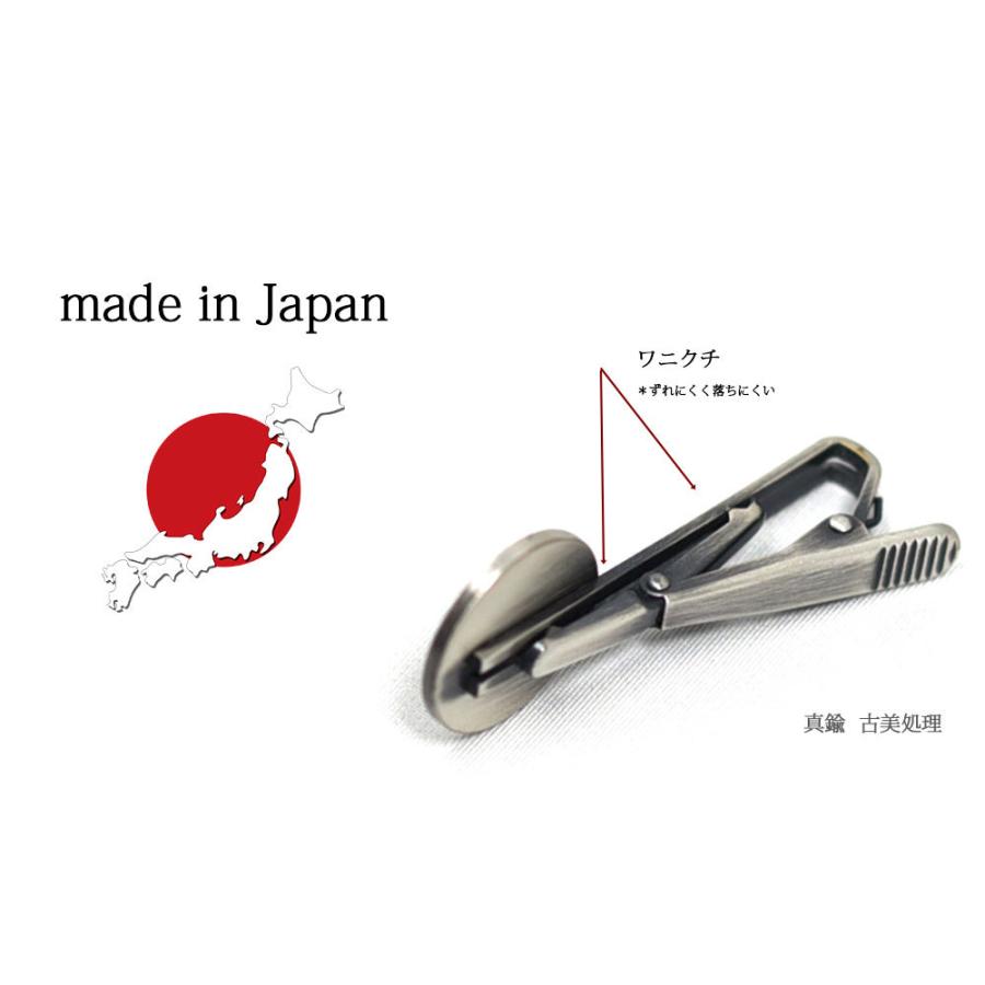 ネクタイピン おしゃれ コイン ユニーク タイバー 日本製 シルバー