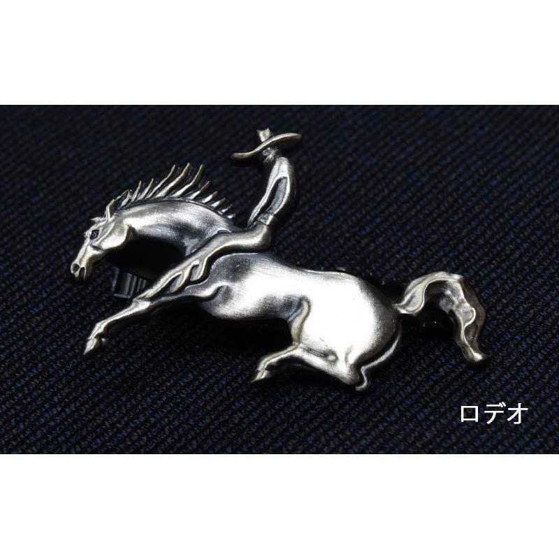 ネクタイピン 馬 日本製 タイバー シルバー ゴールド モチーフリアル