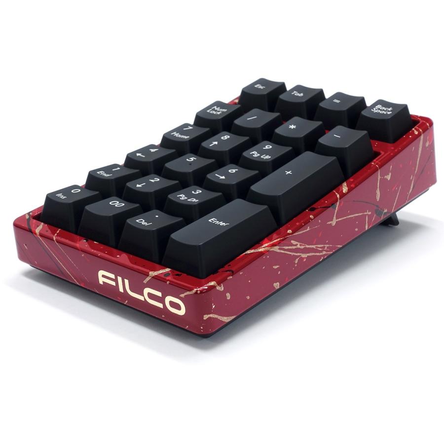 FILCO Majestouch TenKeyPad 2 Professional PBT テンキー工房 越前漆塗りモデル しぶき塗り(赤) Cherry MX静音赤軸 PBT2色成形キーキャップ ブラック｜y-diatec｜03