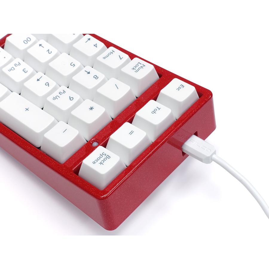 FILCO Majestouch TenKeyPad 2 Professional使用 テンキー工房 越前漆塗りモデル 赤金砂子塗り Cherry MX CHERRY MX SILENT軸 ホワイト｜y-diatec｜05