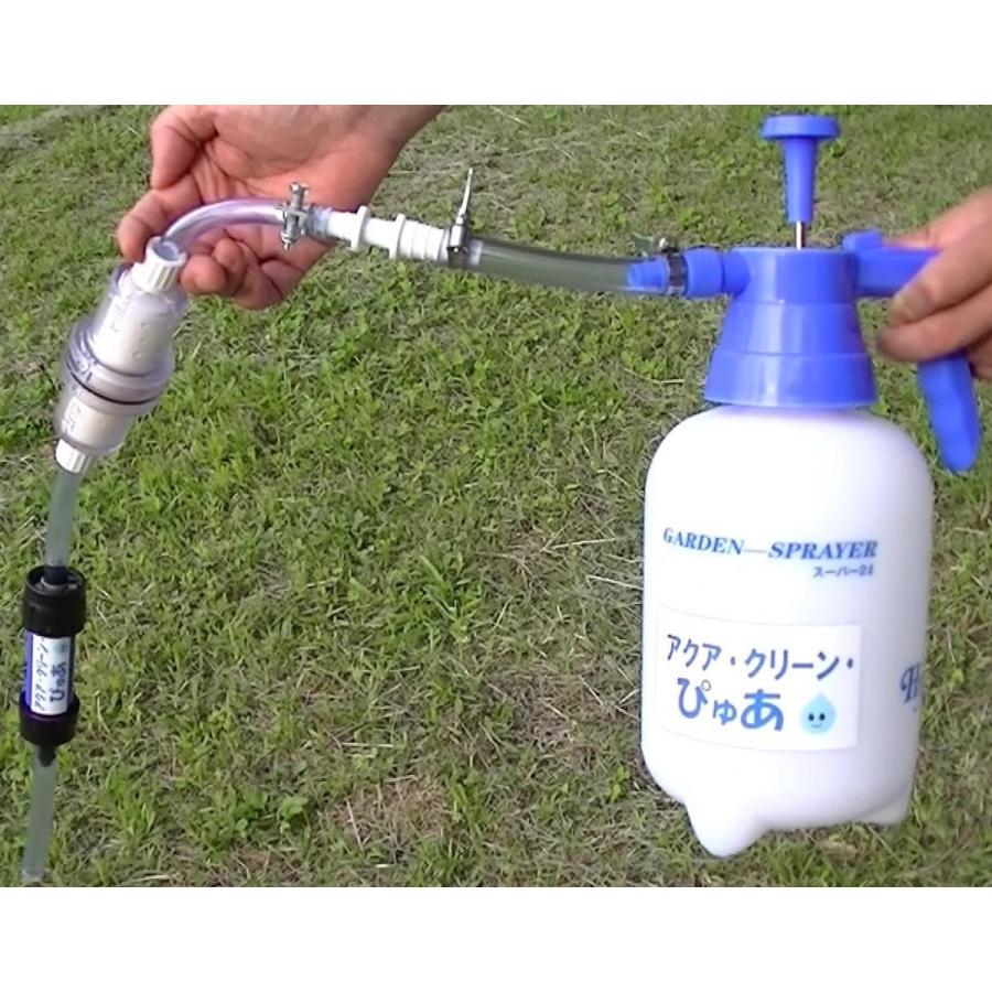 アクア・クリーン・ぴゅあ 手動 ポンプ 簡易 浄水器 防災グッズ