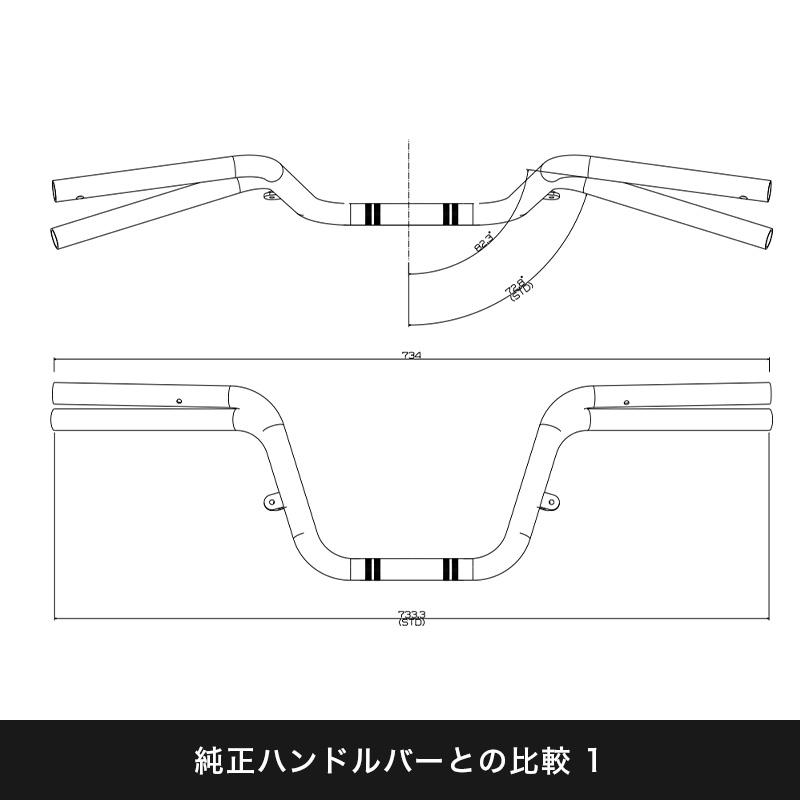 CT125 ハンターカブ JA55 JA65 ハンドルバー (ブラック) バイク｜y-endurance｜06