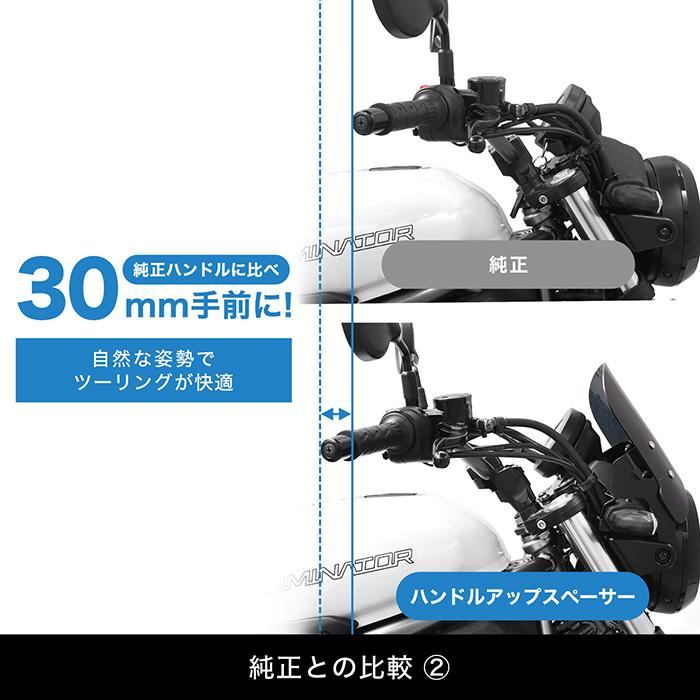 ELIMINATOR EL400A ハンドルアップ スペーサー セット バイクの画像
