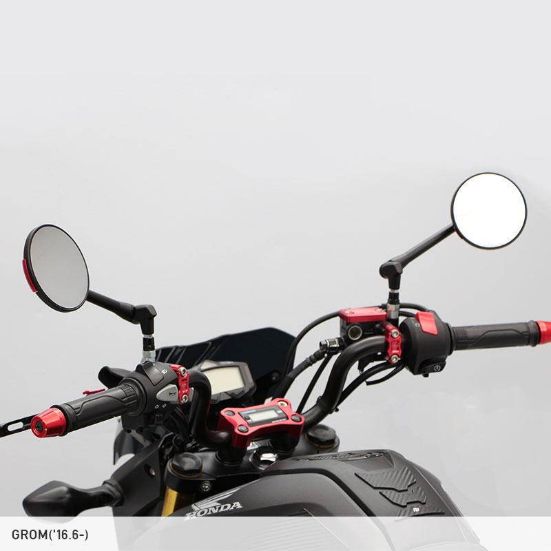 【K3】ENDURANCE ミラー JJHAN882S06 黒・青 ラジカルミラー ブラック・ブルー 2本セット | エンデュランス