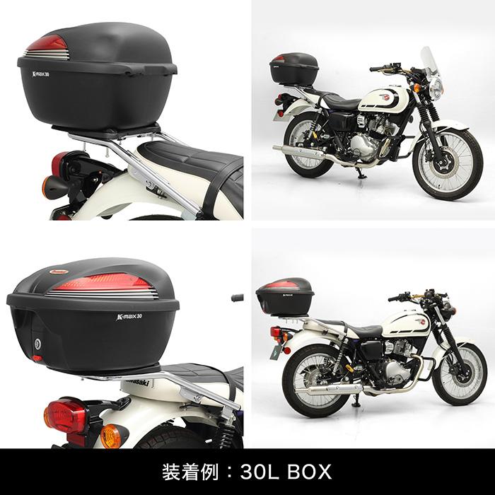 ENDURANCE（エンデュランス）W230 BJ230A MEGURO S1 BJ230A リアキャリア メッキ+リアボックスセット 30L ブラック バイク_3