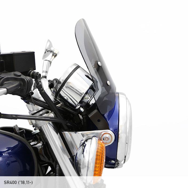 SR400　モデレートスクリーン　RH03J 16J　ヤマハ純正　ライトスモーク ENDURANCE（エンデュランス） SR400 RH03J RH16J メーターバイザー