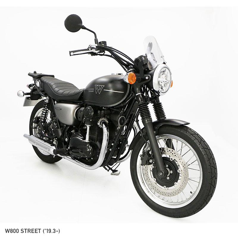 W800 W800 STREET EJ800E EJ800B メーターバイザー セット(クリア)＋取り付けキット バイク_3
