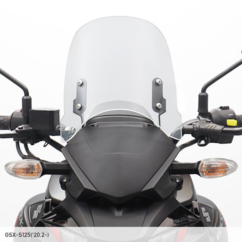 GSX-S125 DL32B メーターバイザーセット（クリア）＋取り付けキット バイクの画像