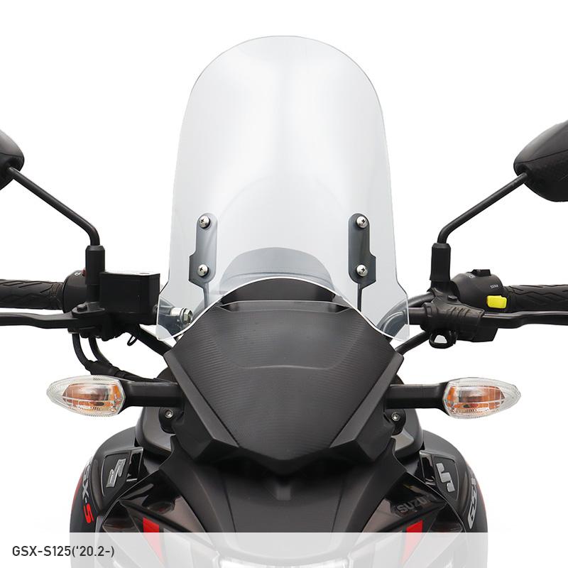 GSX-S125 DL32B メーターバイザーロングセット（クリア）＋取り付けキット バイク_1