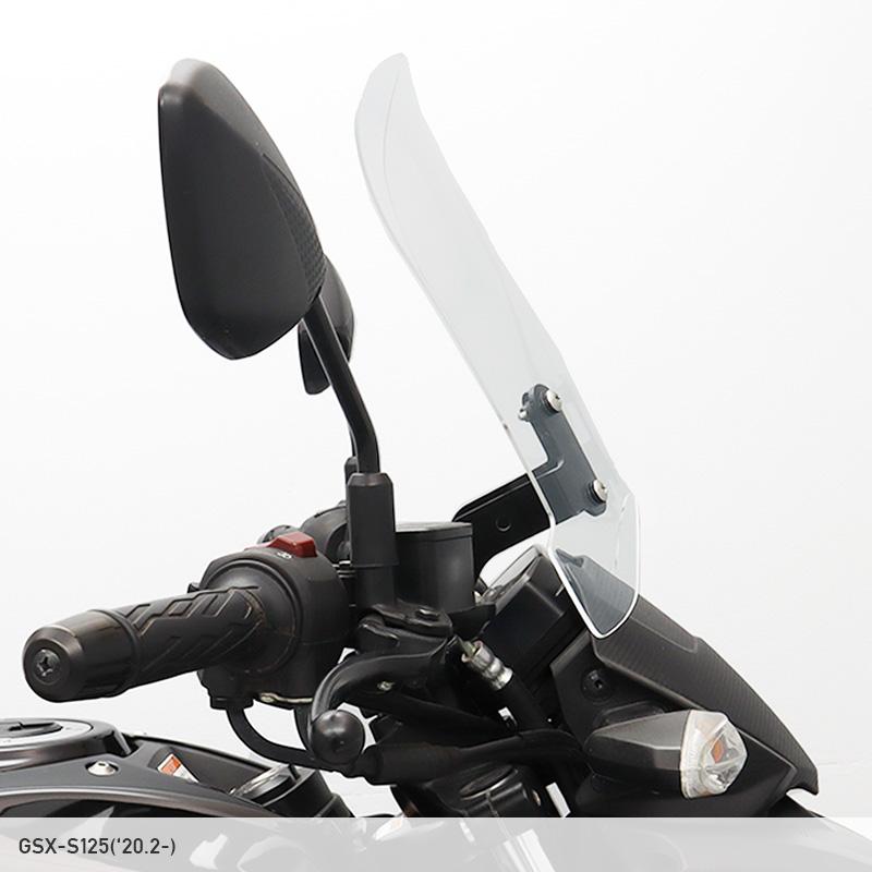 GSX-S125 DL32B メーターバイザーロングセット（クリア）＋取り付けキット バイク_2