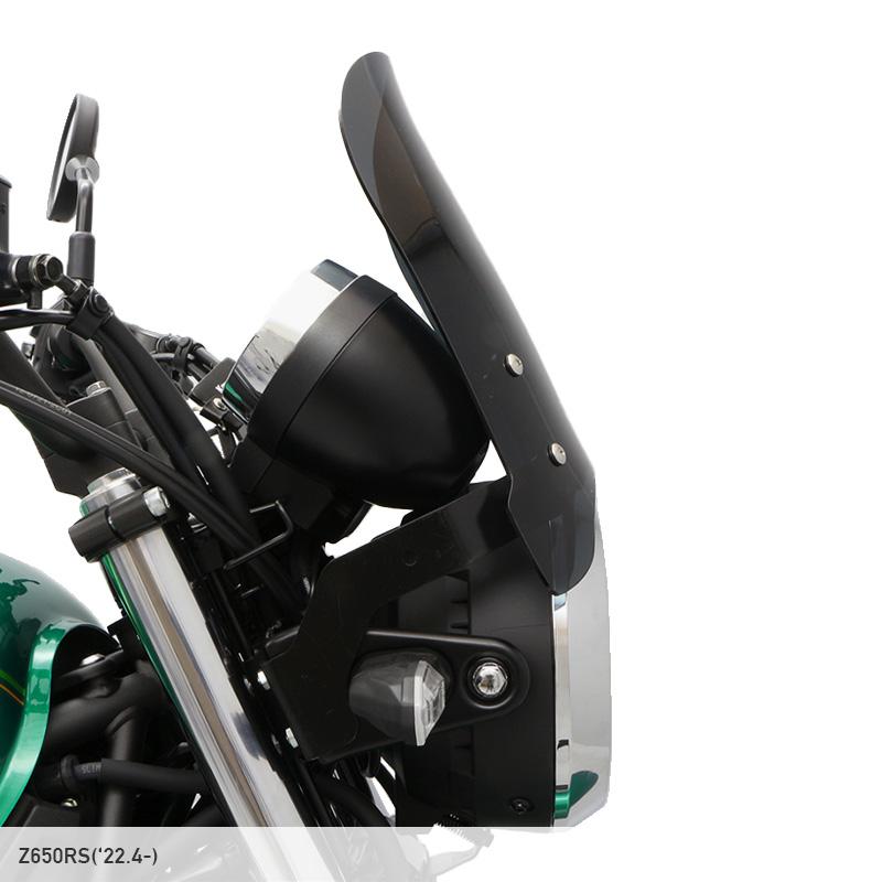 Z650RS ER650M メーターバイザーロングセット（スモーク）＋取り付けキット バイクの画像