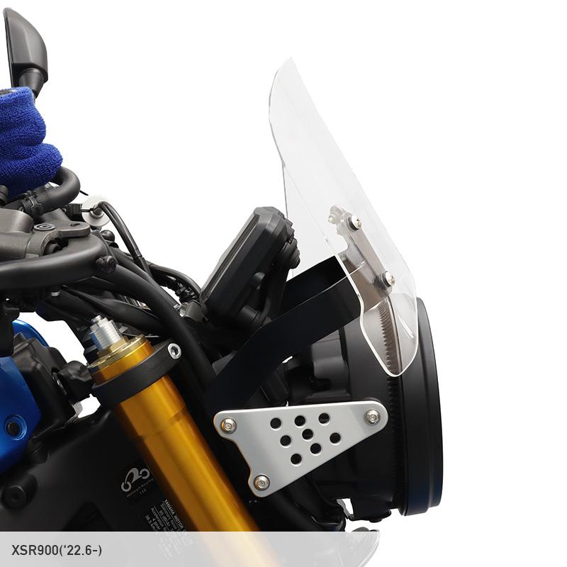 XSR900 RN80J メーターバイザーセット（クリア）＋取り付けキット バイクの画像