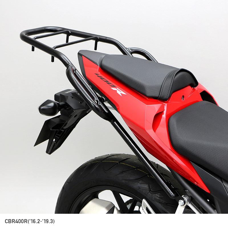 ENDURANCE（エンデュランス）  CBR400R('16.2〜'19.3) NC47 タンデムグリップ付き リア キャリア＋リアボックスセット30L ブラック　 バイク_2