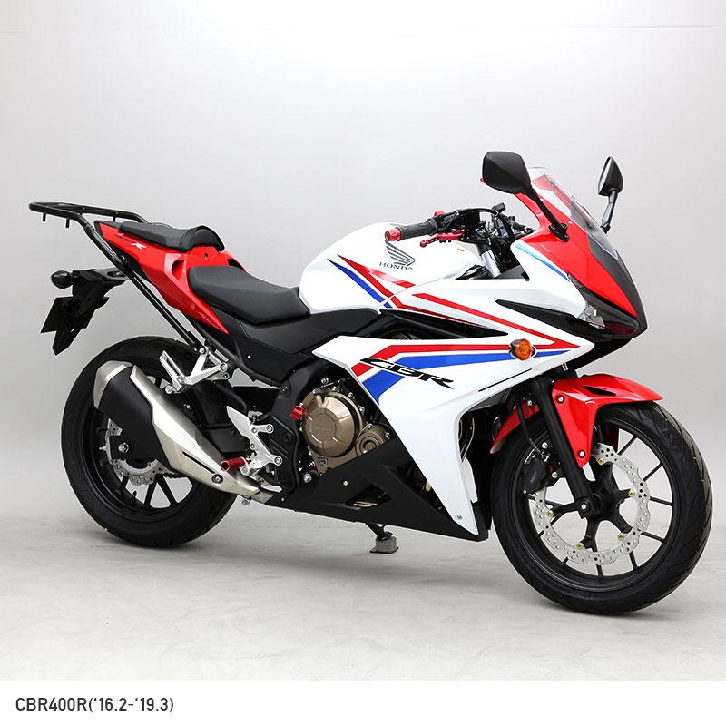 ENDURANCE（エンデュランス）  CBR400R('16.2〜'19.3) NC47 タンデムグリップ付き リア キャリア＋リアボックスセット30L ブラック　 バイク_4