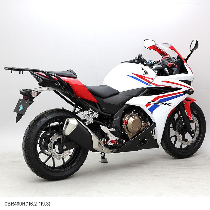 ENDURANCE（エンデュランス）  CBR400R('16.2〜'19.3) NC47 タンデムグリップ付き リア キャリア＋リアボックスセット30L ブラック　 バイク_5