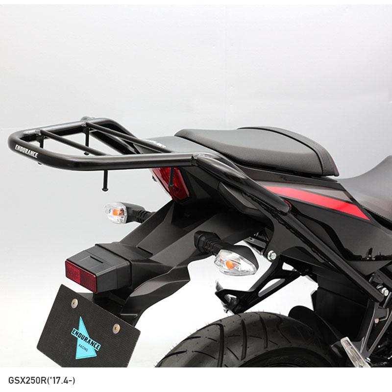【ENDURANCE】 GSX250R('17.4〜) タンデムグリップ付き リア キャリア+リアボックスセット30L ブラック バイク|y-endurance|03