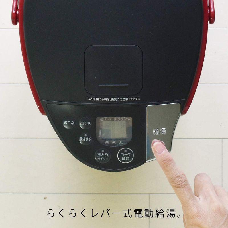 タイガー魔法瓶(TIGER) 電気ポット 蒸気レスVE電気 まほうびん とく子さん 2.2L レッド PIP-A220-R TIGER 電気ポット 蒸気レスVE電気 まほうびん とく子さん 2L レッド PIP A220