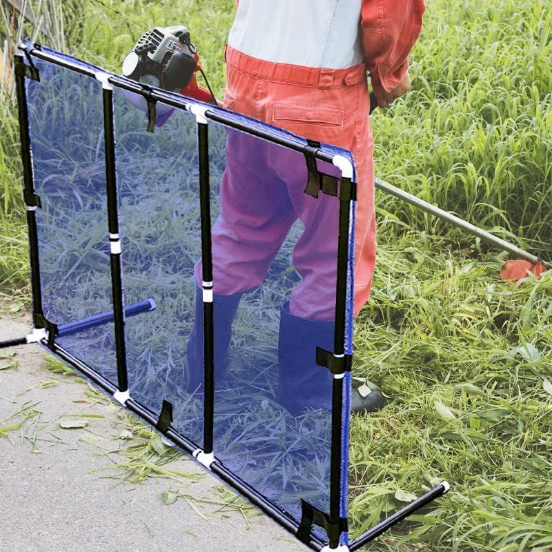 ダイオ 飛び石防止 衝立フェンス 1.2mx1.8m 収納袋つき 2WAY 青 2mx1 飛び石防止 衝立フェンス 8m 収納袋つき 2WAY 青