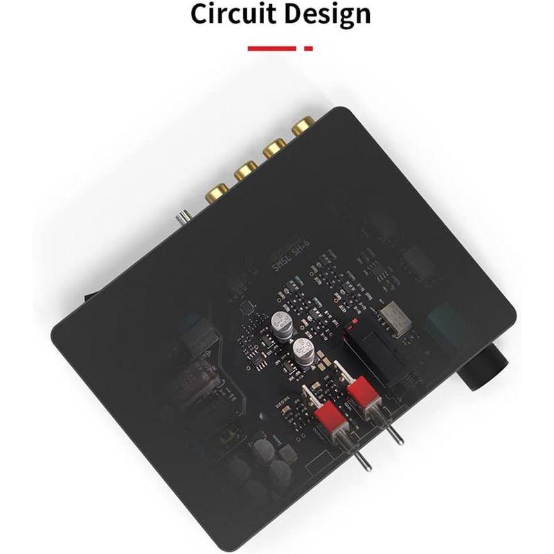 S.M.S.L SH-6 デスクトップ Mini ヘッドフォンアンプ 2ステップゲイン設定 Hi-Resオーディオ AMP 6.35mm R SH デスクトップ Mini ヘッドフォンアンプ 2ステップゲイン設定 Hi Resオーディオ AMP 35mm