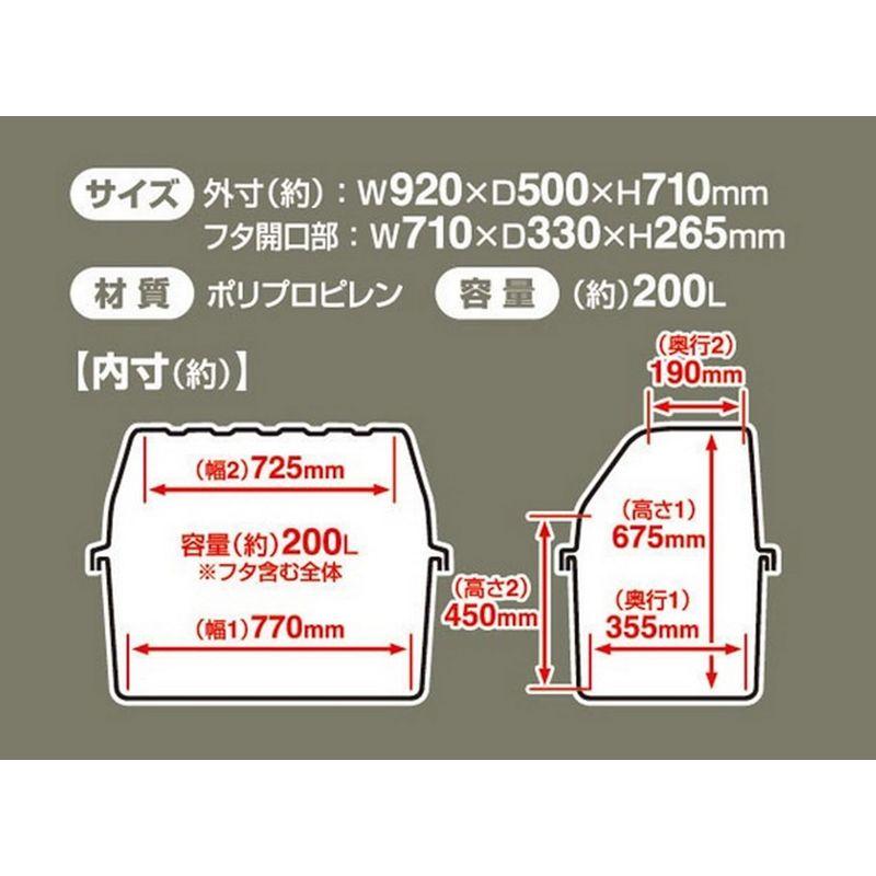 確認のため購入 JEJアステージ ホームボックス 920 日本製 家庭用 収納庫 収納ボックス ライトグレー 幅92×奥行50×高さ71cm