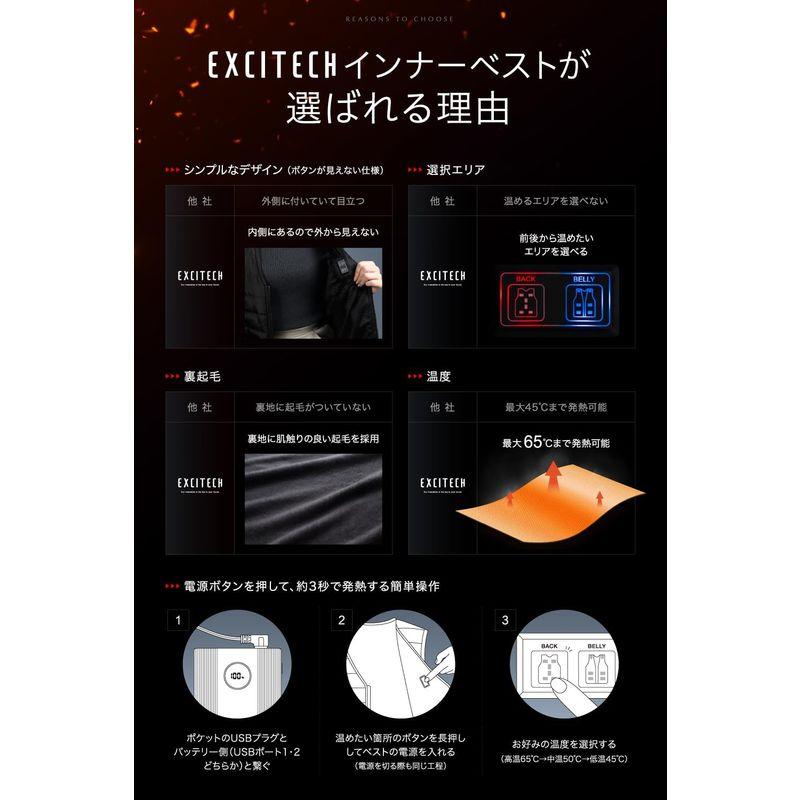 正規通販商品 Ｅｘｃｉｔｅｃｈ 電熱ベスト ヒーターベスト ヒートベスト 温熱ベスト 加熱ベスト レディースアクティブベスト