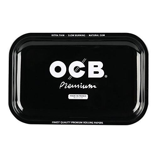 OCB Premium Metal Rolling Tray Black (Medium Size) by OCB