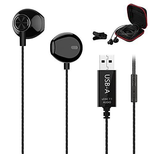 専門店ヘッドセット USB イヤホン パソコン PC 用 PS4 PS5 付き