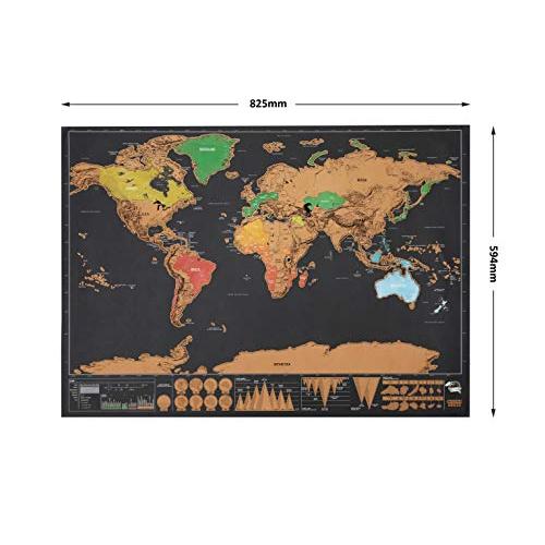 Hyindoor スクラッチマップ 世界地図 5x59 4cm 旅行地図 ポスター トラベルマップ 学習地図 インテリア 壁の装飾 Agjsjqjopb Www Familyontour De
