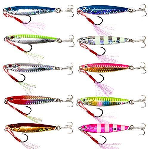 ルアー フライ 贈り物 Ohf メタルジグ セット 30g メタルジグセット 10個セット アシストフック付き ワラサ ブリ 釣り ジギング 30g10個セット 5p7ko5aqks Www Lajames Edu