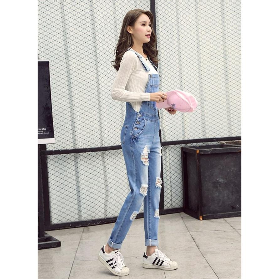 デニムサロペット レディース デニム サロペット パンツ オールインワン オーバーオール ジーンズ 秋 冬 秋冬 秋服 ダメージ Hane 9351a X Clothesファッション通販 通販 Yahoo ショッピング