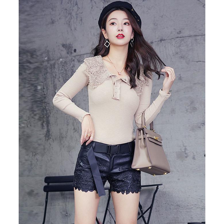 刺繍 フェイクレザー ミニショートパンツ レディース ｐｕ セクシー 洋服 レディースファッション 通販 服 Hane X Clothesファッション通販 通販 Yahoo ショッピング