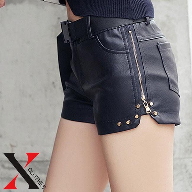 フェイクレザー ミニショートパンツ レディース ｐｕ スリット セクシー 洋服 レディースファッション 通販 服 Hane1651 X Clothesファッション通販 通販 Yahoo ショッピング