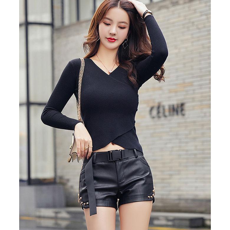 フェイクレザー ミニショートパンツ レディース ｐｕ スリット セクシー 洋服 レディースファッション 通販 服 Hane1651 X Clothesファッション通販 通販 Yahoo ショッピング