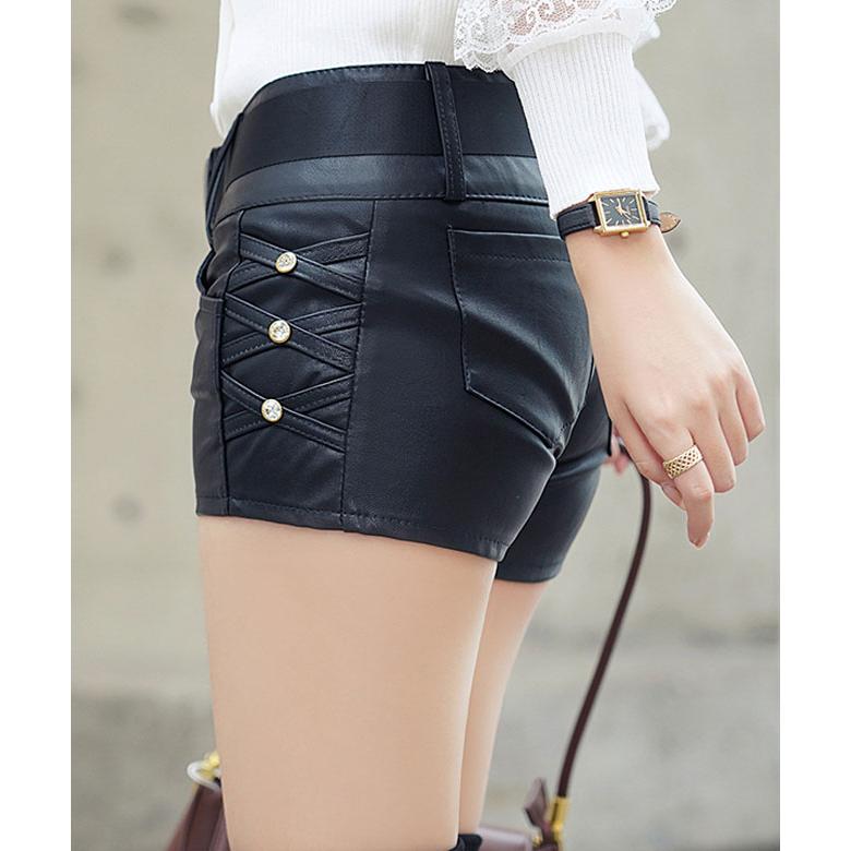 フェイクレザー ミニ ショートパンツ レディース PU セクシー 洋服 レディースファッション 通販 服 hane17903X