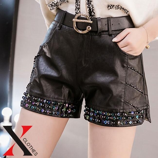 フェイクレザー ミニ ショートパンツ レディース ｐｕ スリット セクシー 洋服 レディースファッション 通販 服 64 以上節約