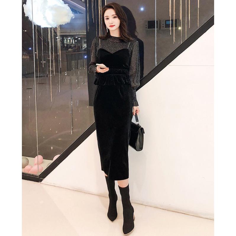 ベロア セットアップ レディース 2点セット ラメ 長袖 トップス ベロア キャミ ワンピース ロング コーデ Hane9965 X Clothesファッション通販 通販 Yahoo ショッピング