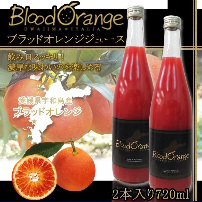 愛媛県産ぶらっどおれんじジュース 720ml 12本セット 愛媛県産温州みかん&ブラッドオレンジジュースセット（720mlx2本）