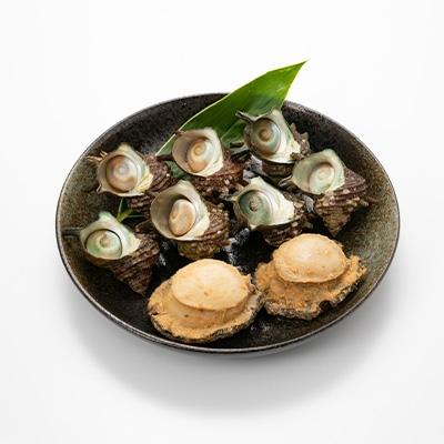 ふるさと納税 下田市 [伊豆の恵み2種 Bセット]ボイルサザエ・あわび味噌漬け