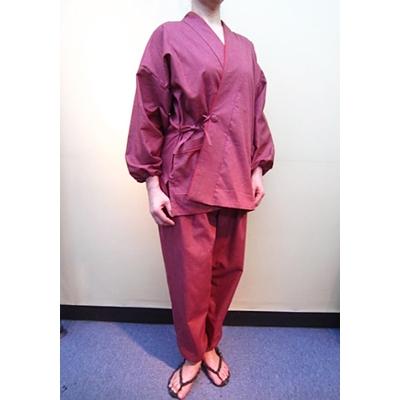 ふるさと納税 田原本町 日本の伝統無地婦人作務衣 初茜