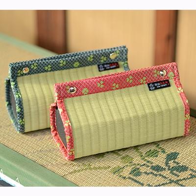 ふるさと納税 田原本町 楽(Raku)ティッシュケース/クローバー(緑)