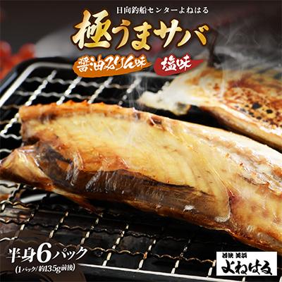 ふるさと納税 美浜町 極うまサバ[塩味&amp;醤油みりん味]半身6パック(塩味3パック、醤油みりん味3パック)食卓のあと一品に★