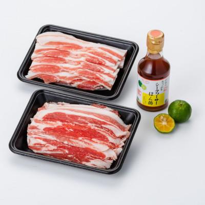 ふるさと納税 嘉手納町 あぐー豚しゃぶしゃぶ肉(バラ肉)250g×2パック　タレ付 |  | 02