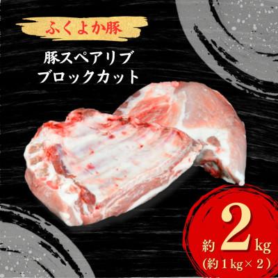 ふるさと納税 水巻町 工場直送・鮮度抜群・ダイナミック [ふくよか豚]豚スペアリブブロックカット2枚 約2kg