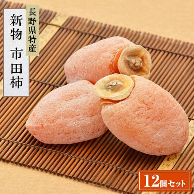 ふるさと納税 飯田市 [もっちり食感と上品な甘さが魅力]新物 市田柿 12個セット